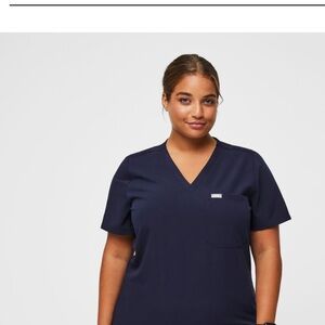 Figs Catarina Scrub Top Navy